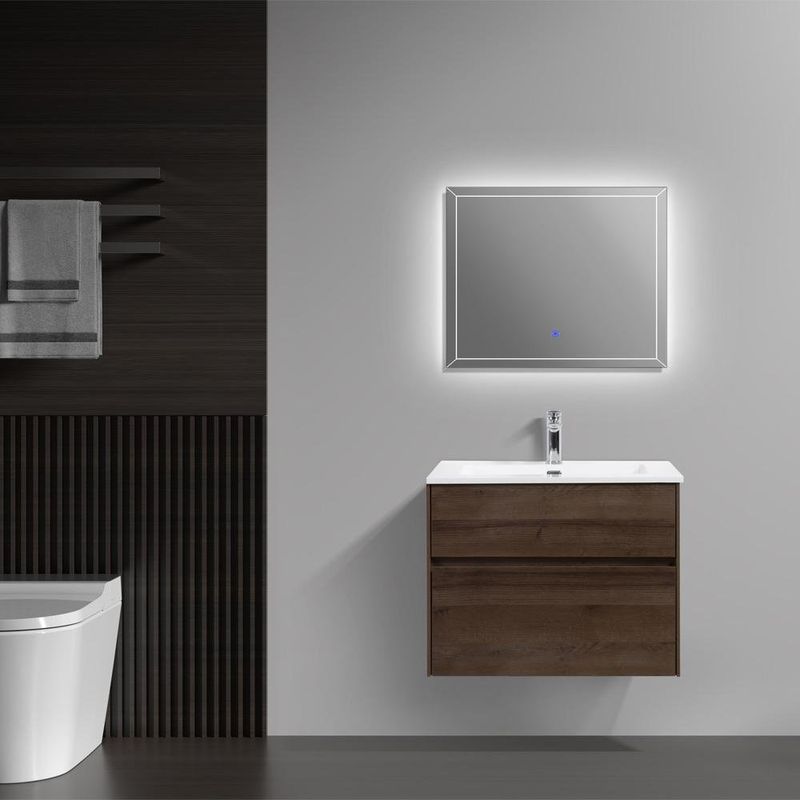 Mueble con Lavamanos Empotrable Bosco Roble Oscuro 65X51.90X60 Cm