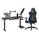 Escritorio Gamer Hunter Negro y Rojo