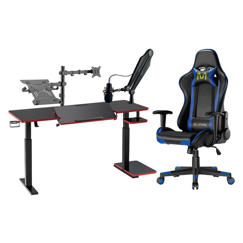 Escritorio Gamer Hunter Negro y Rojo
