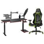 Escritorio Gamer Hunter Negro y Rojo