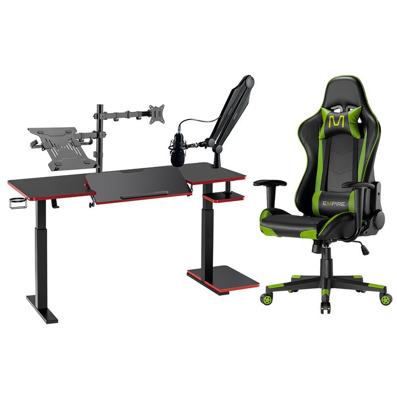 Escritorio Gamer Hunter Negro y Rojo
