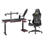 Escritorio Gamer Hunter Negro y Rojo