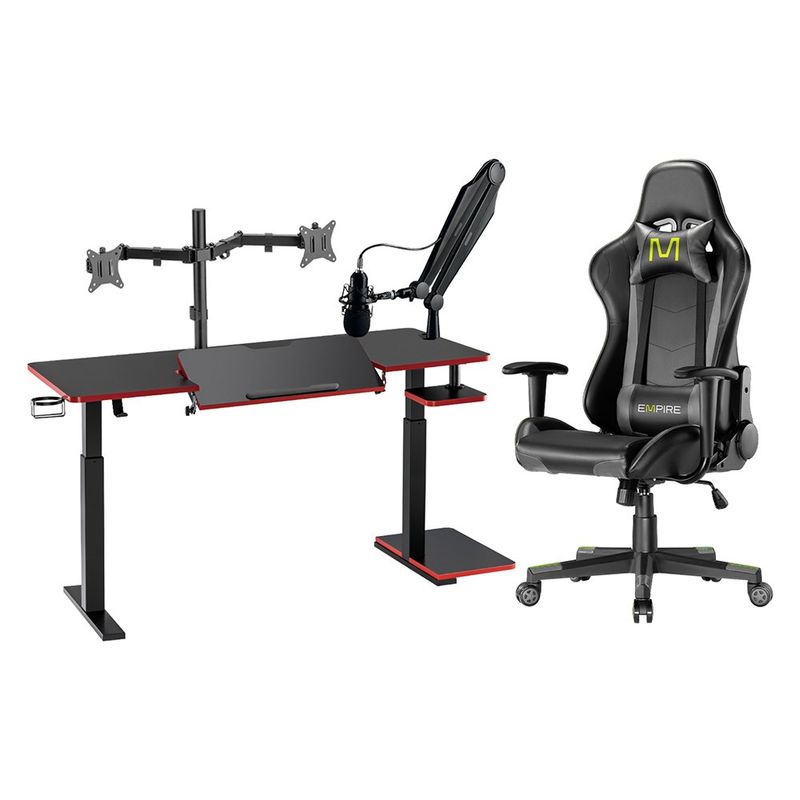 Escritorio Gamer Hunter Negro y Rojo