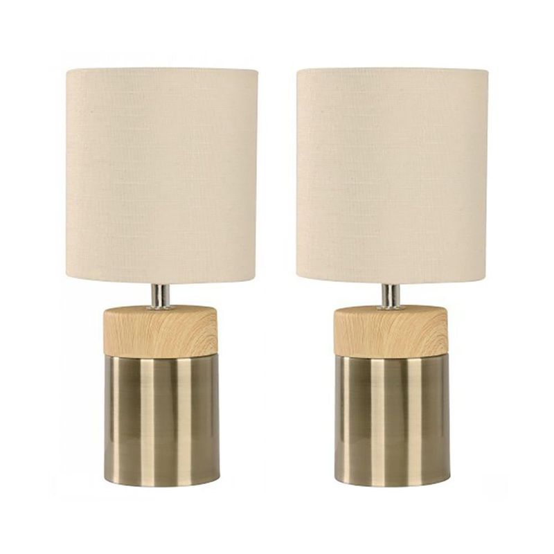 Set de 2 Lámparas de Mesa Bronce Antiguo