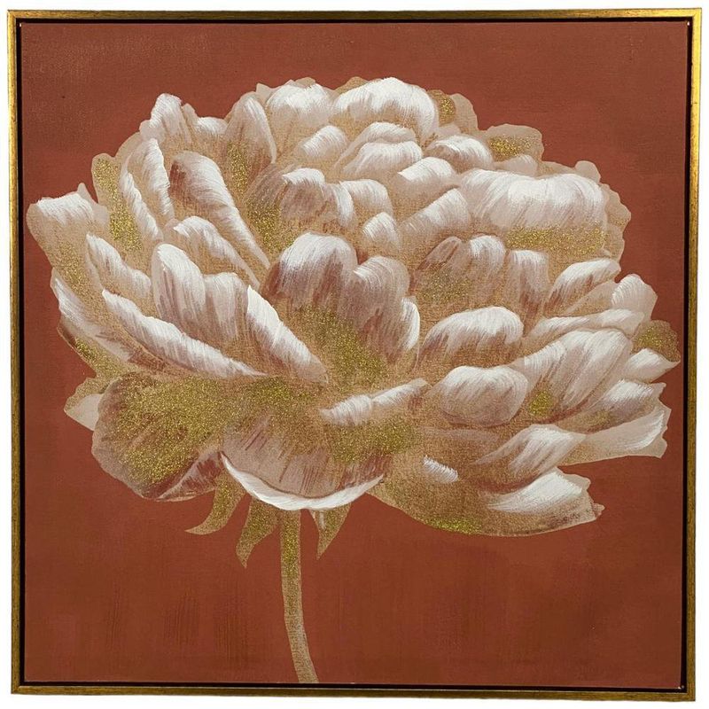 Cuadro Decorativo Peonia Beige