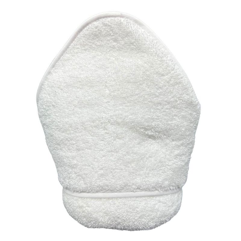 Toalla con capucha blanca