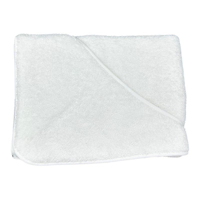 Toalla con capucha blanca