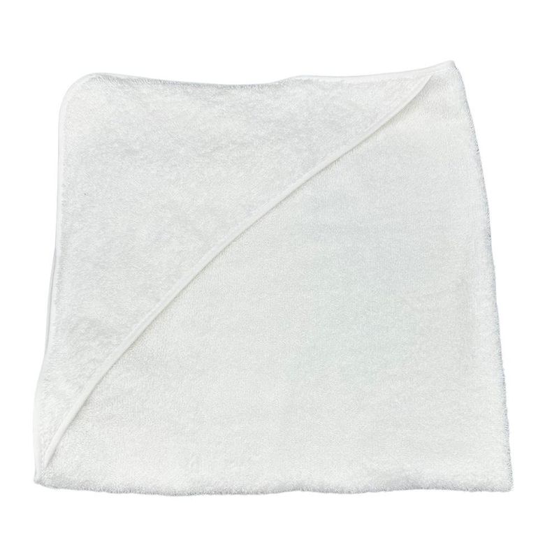 Toalla con capucha blanca