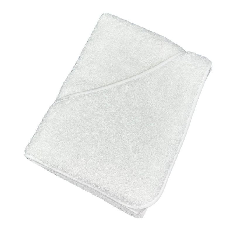 Toalla con capucha blanca