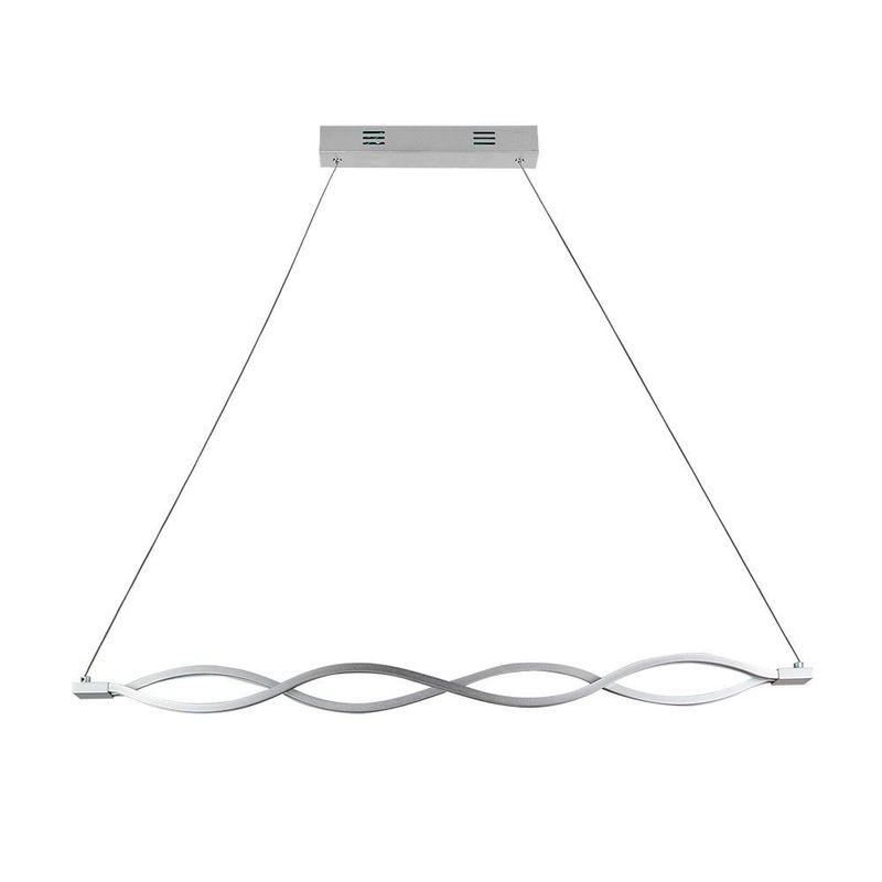 Lámpara LED Colgante Diseño Aros Satinado