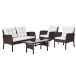 Set de Sofá + 2 Sillas + Mesa Café