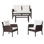 Set de Sofá + 2 Sillas + Mesa Café