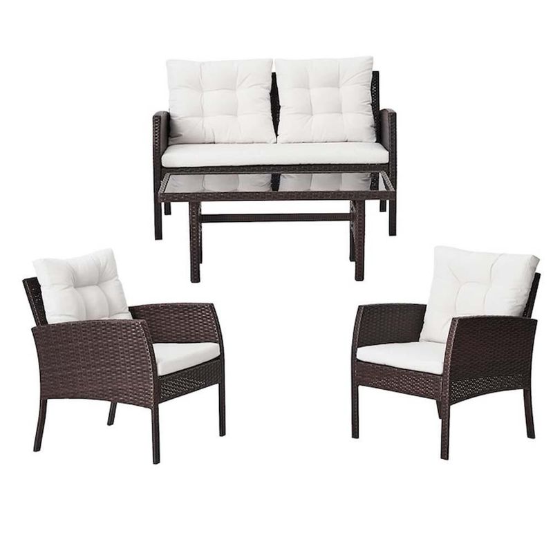 Set de Sofá + 2 Sillas + Mesa Café