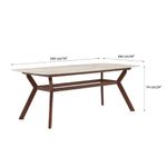 Mesa de Comedor Beige 6 Personas Natura