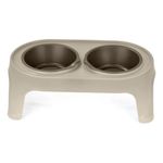 Plato Alto para Perro Pequeño - Taupe