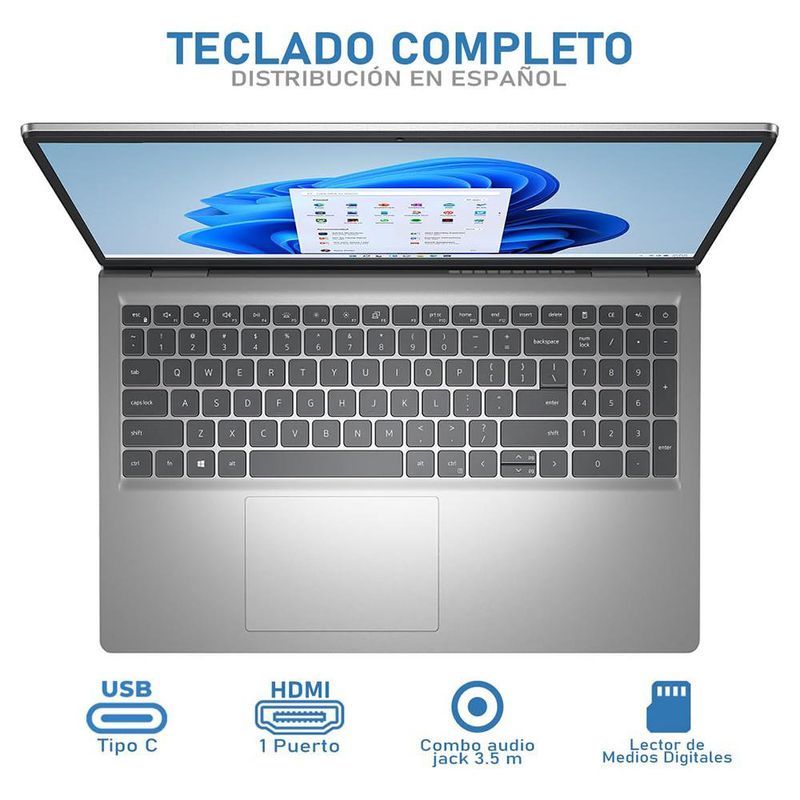 Laptop Dell Inspiron 3535 R5-7520U Plateada