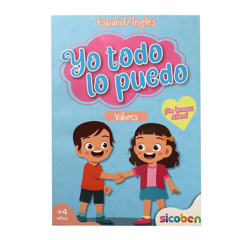 Libro de Actividades "Yo Todo Lo Puedo" con Stickers Español e Inglés