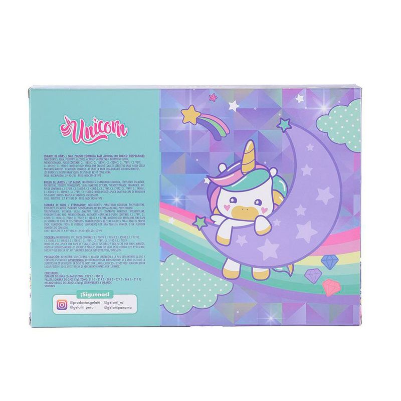 Gelatti ND esmalte + sombra + gloss Unicornio
