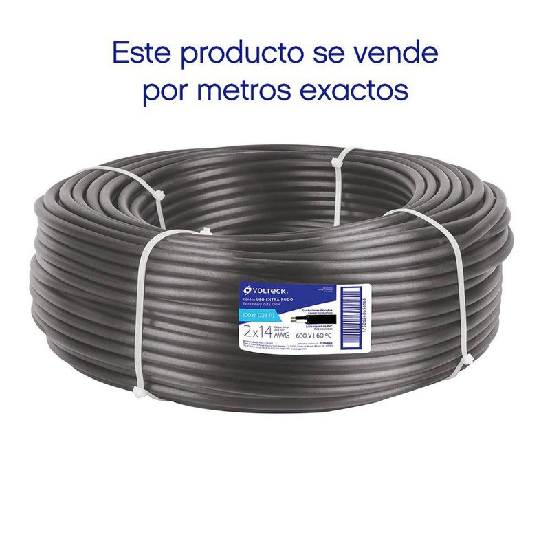 Cable TSJ Uso Extra Rudo Venta por Metro 2 X 14 AWG