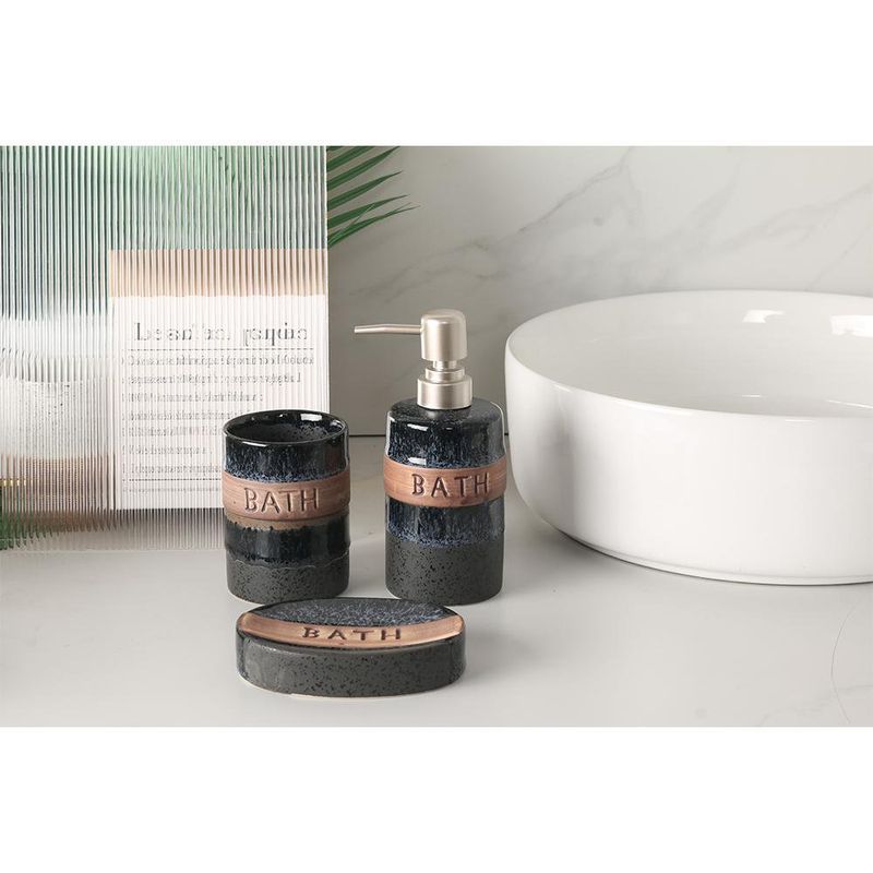Set de 3 Piezas para Baño Negro