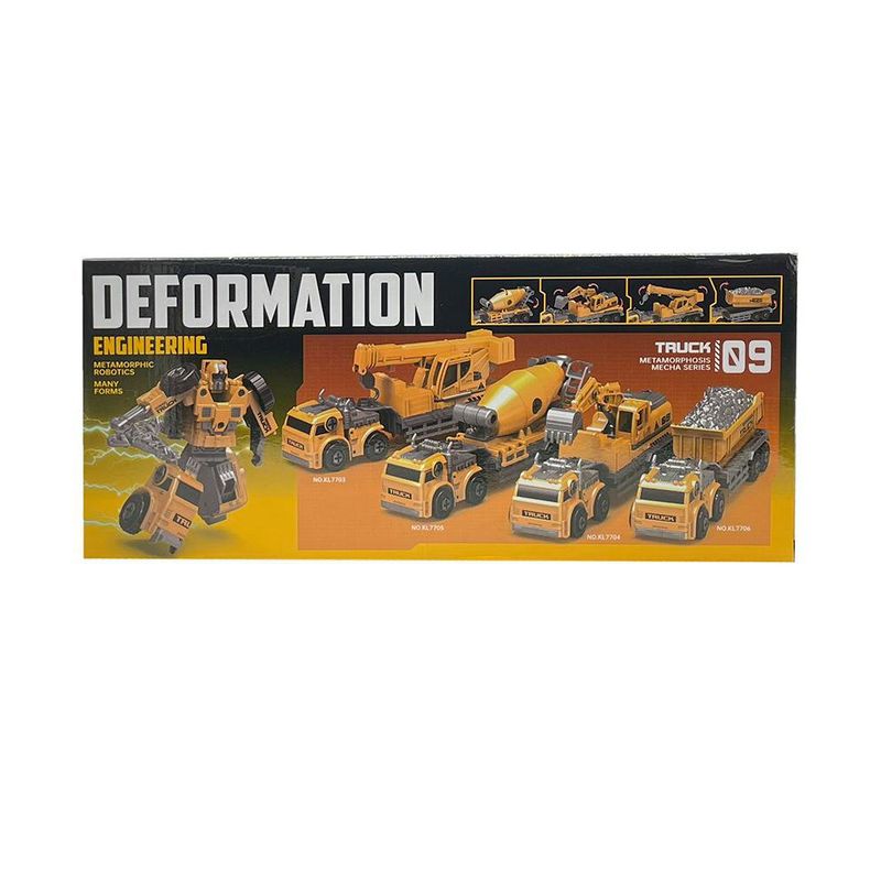 Robot de Construcción y Grúa Amarillo 9 Plg