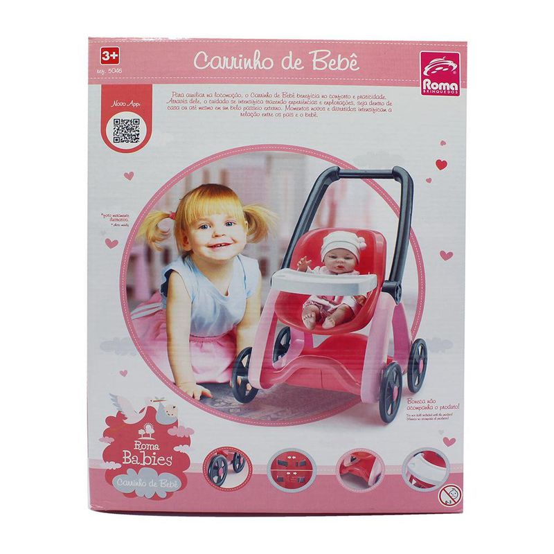 Carruaje de Juguete para Munecas Rosado Cemaco
