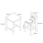 Set de Mesa y Sillas Bar Cher Blanco y Café 3 Pzas