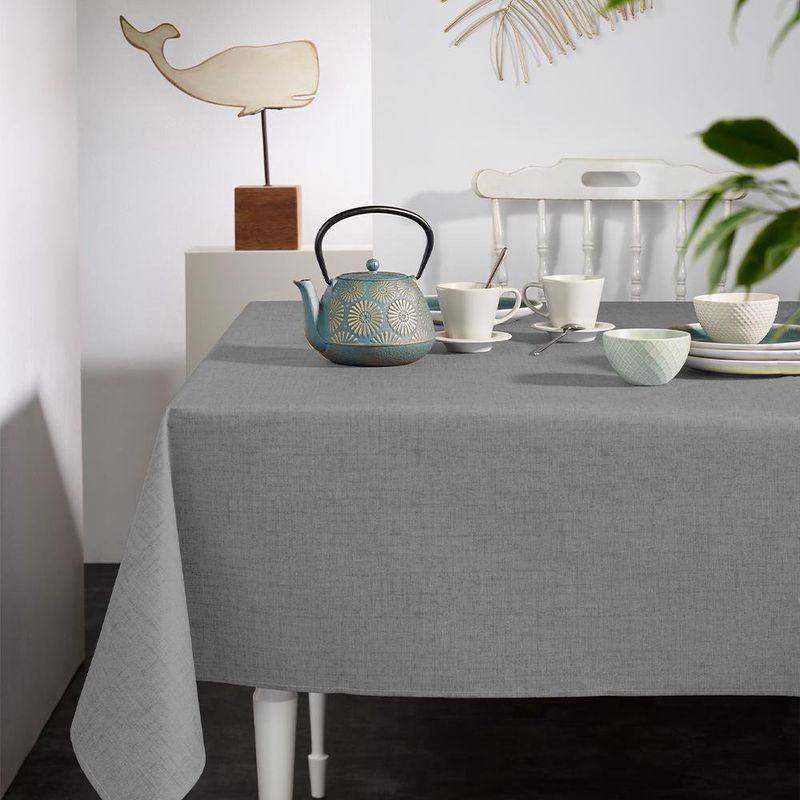 Mantel Rectangular Resinado Gris Oscuro