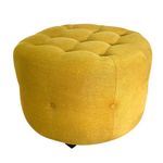 Taburete Redondo Granada Mostaza 68x68x45 Cm - Acomodel