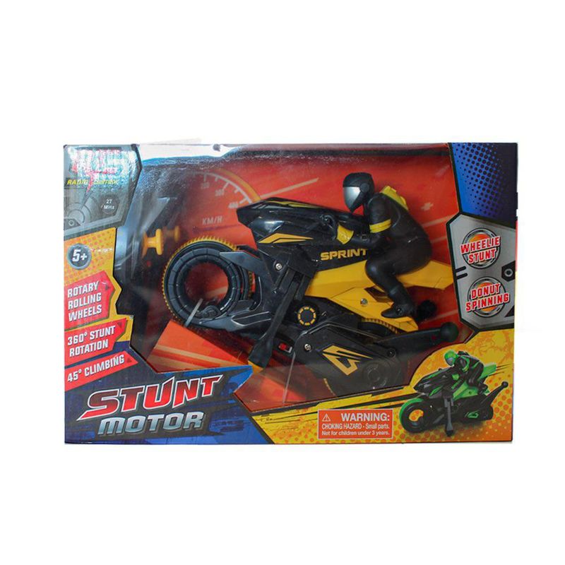 Moto de Juguete Stunt RC con Rotación 360° Colores Surtidos