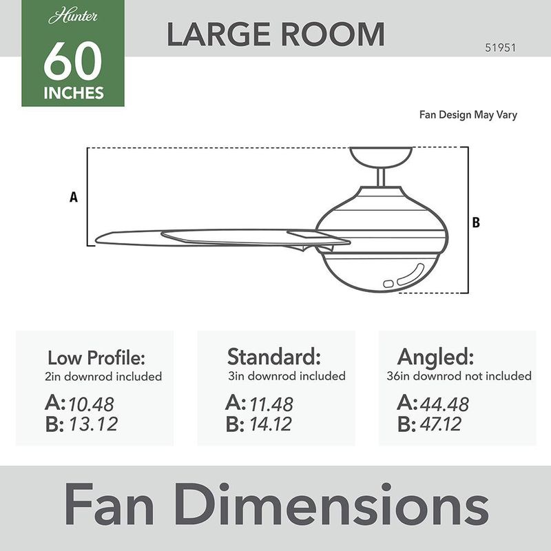 Ventilador Negro Mate 60 Plg Gravity Hunter