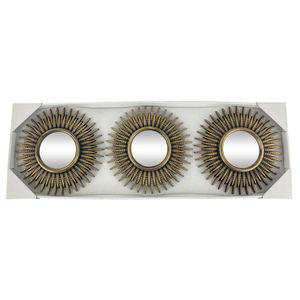 Set de 3 Espejos Decorativos Bronce