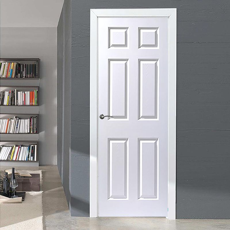 Puerta HDF 6 Tableros Acabado Blanco - Varios Tamaños