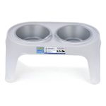 Plato Alto para Perro Mediano - Gris