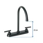 Mezcladora para Cocina Tubig Negro Mate Maneral Palanca - Foset