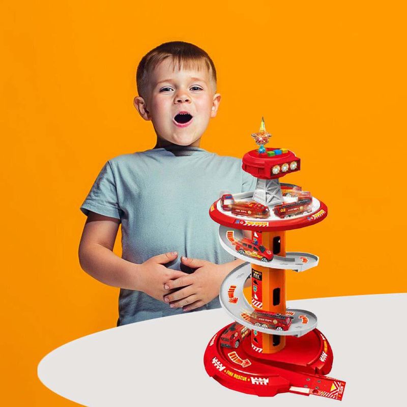 Garage de Bomberos 30x20x15 Cm