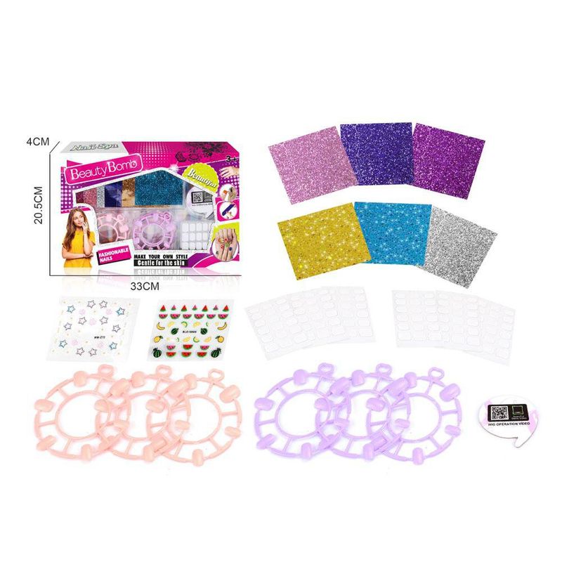 Kit de Belleza para Uñas Infantil con Stickers y Decoraciones
