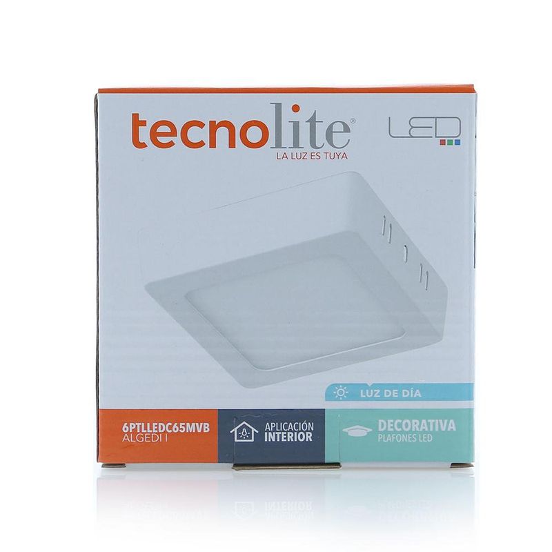 Lámpara Cuadrada LED 6W Sobrepuesta Luz de Día