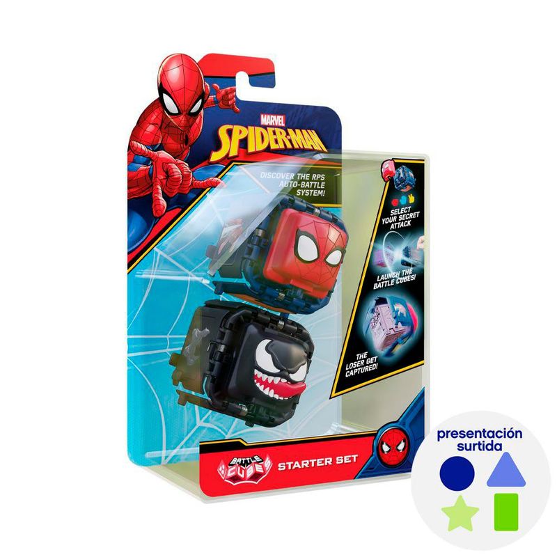 Set de Batalla Battle Cubes Spider-Man Vs Venom Diseños Surtidos