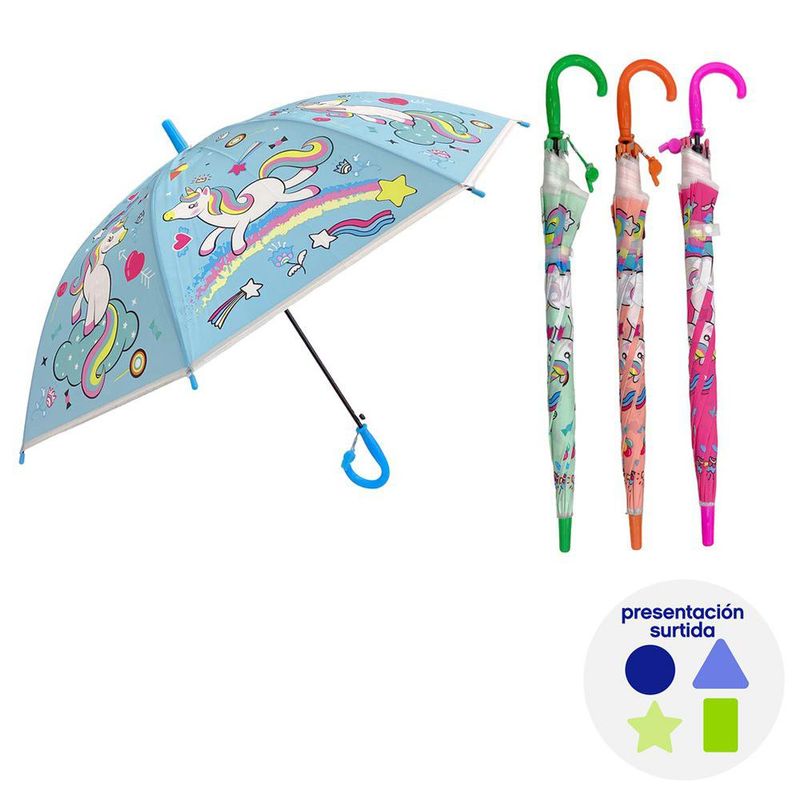 Sombrilla Infantil Unicornio Diseños Surtidos - Dx Designer Exchange