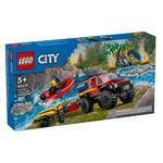 Camión de Bomberos 4X4 con Barco de Rescate  301 Pzas - Lego