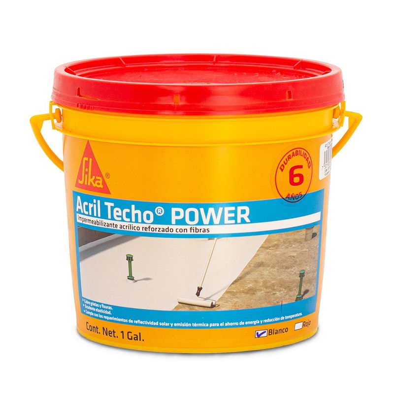Acrilico Techo Power 6 Años Blanco 4L