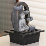 Fuente de Agua Diseño Buda con Luz LED