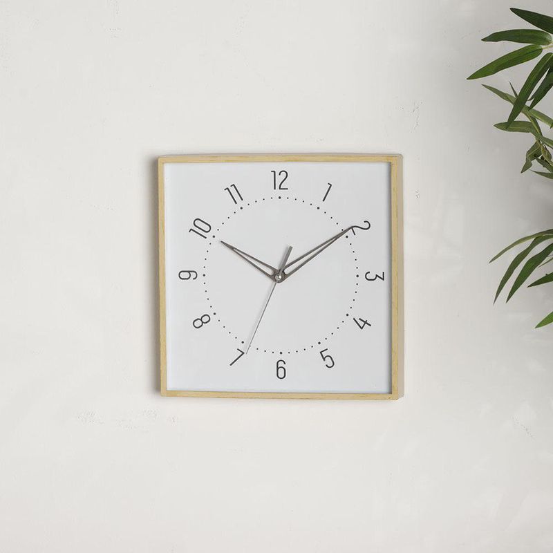Reloj de Pared Cuadrado Decorativo 28.4x4x28.4 Cm