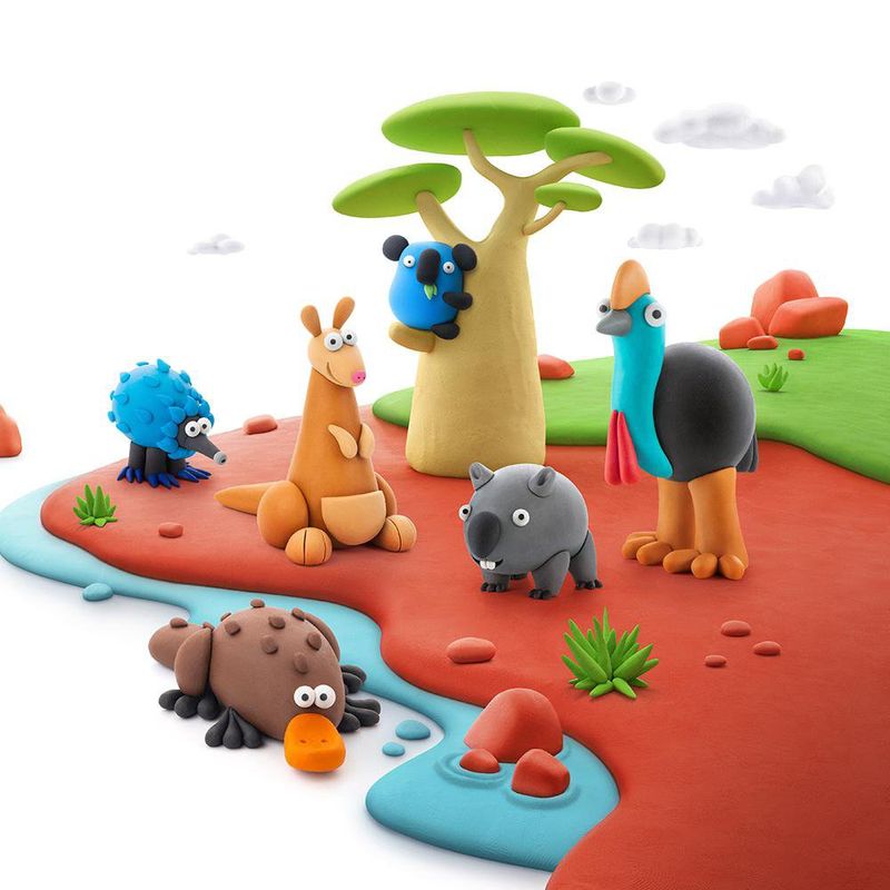 Set de 15 Latas de Arcilla Animales