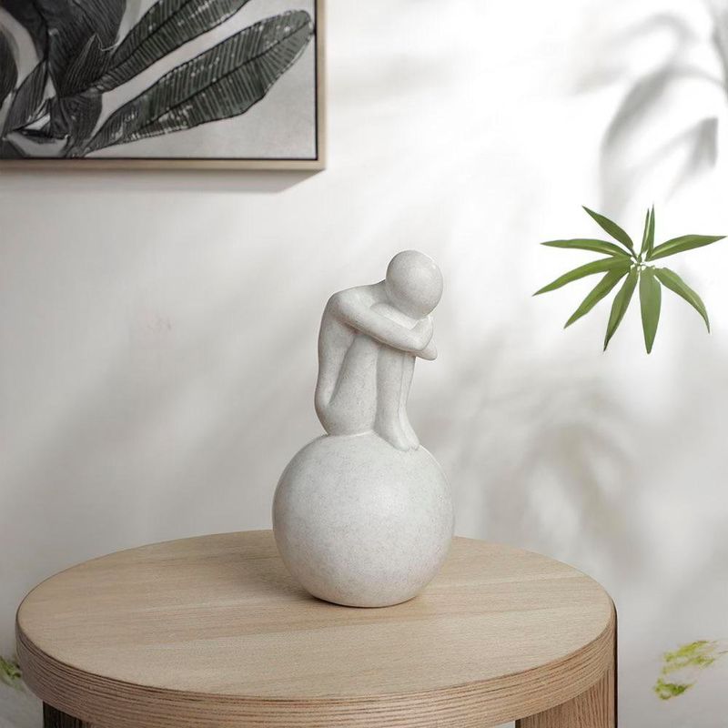 Figura Decorativa para Interior Blanca 12.8X12.7X24 Cm
