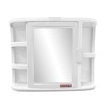 Gabinete Plástico para Baño con Espejo Blanco