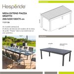 Mesa Extensible de Aluminio  Grafito Piazza