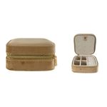 Joyero de Zipper Beige 10.5x10.5x5 Cm