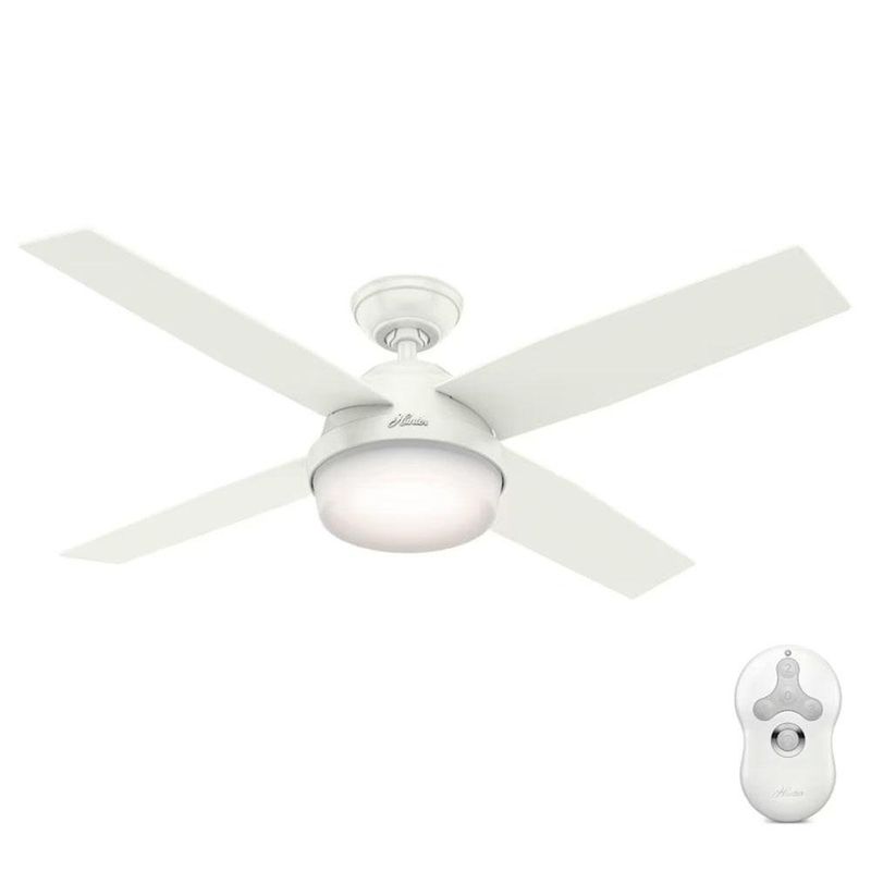 Ventilador Dempsey Hojas Reversibles 4 Aspas Blanco